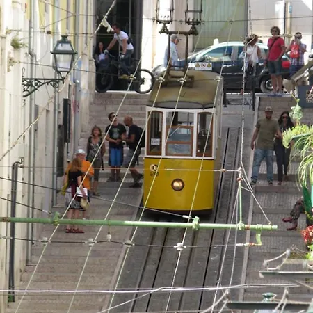 Bl Bairro Alto Famous Bica Funicular Street View Lisboa