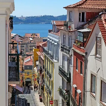 Bl Bairro Alto Famous Bica Funicular Street View *