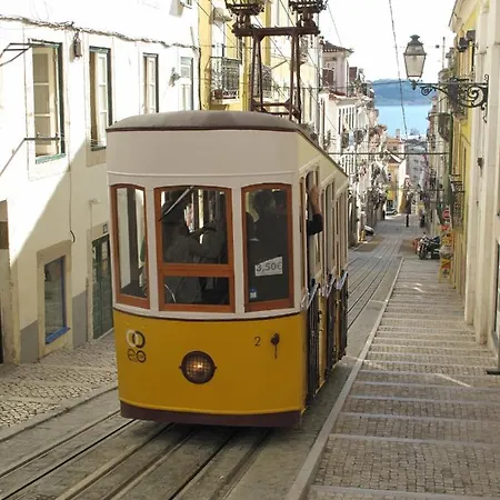 Bl Bairro Alto Famous Bica Funicular Street View * Lisbon